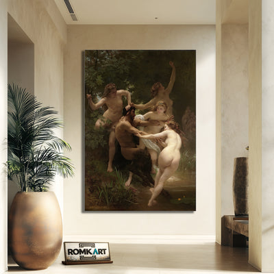William-adolphe Bouguereau Nymphs And Satyr – Reproduction