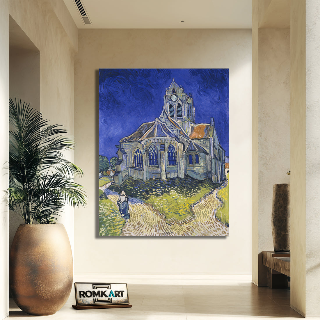 Vincent Van Gogh The Church At Auvers 1890 – Reproduction