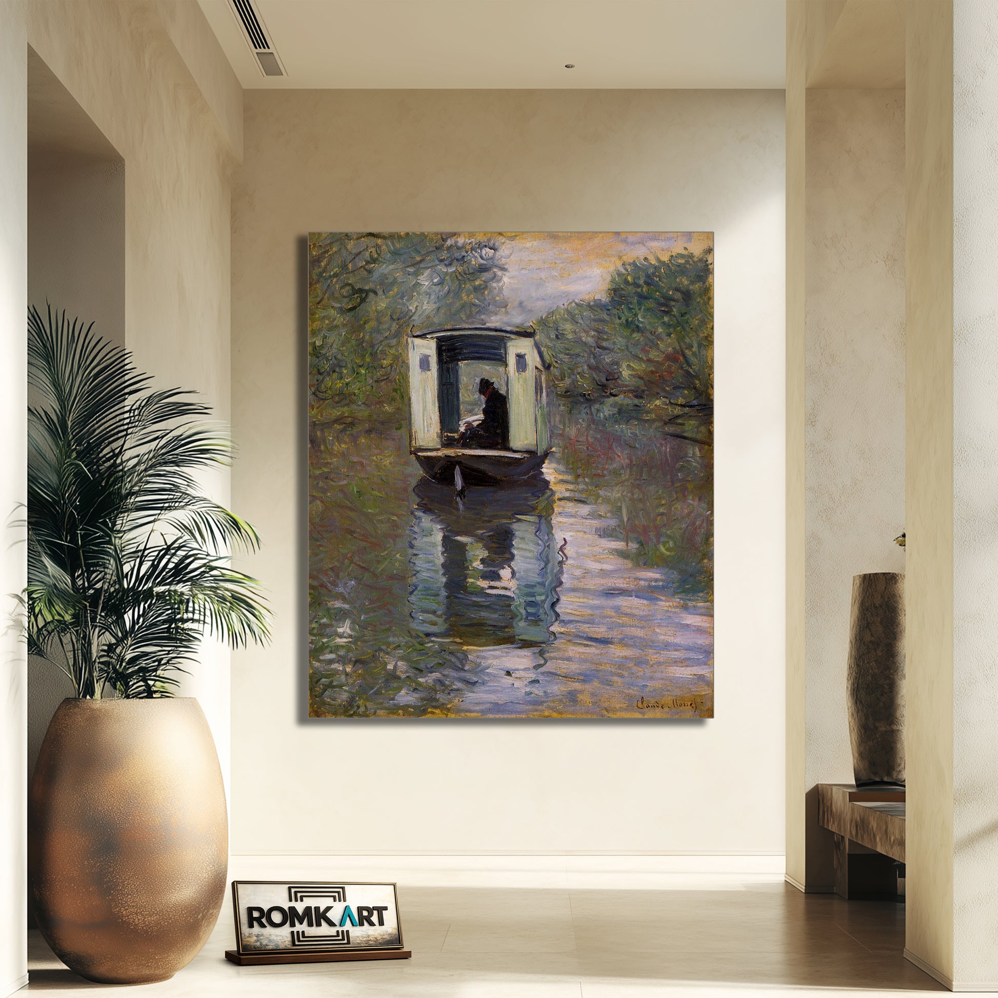 Claude Monet The Studio Boat Le Bateau-atelier 1876 – Reproduction