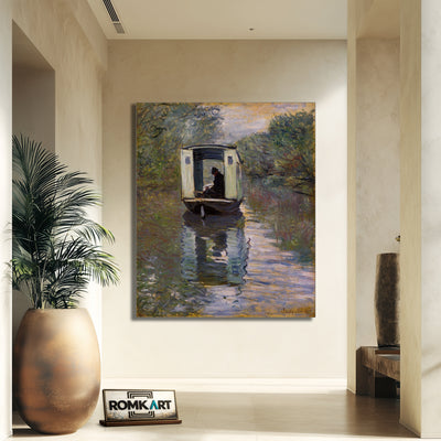 Claude Monet The Studio Boat Le Bateau-atelier 1876 – Reproduction
