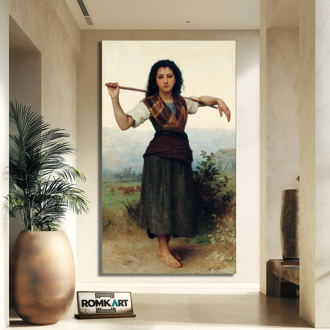William Adolphe Bouguereau The Shepherdess 1889 – Reproduction