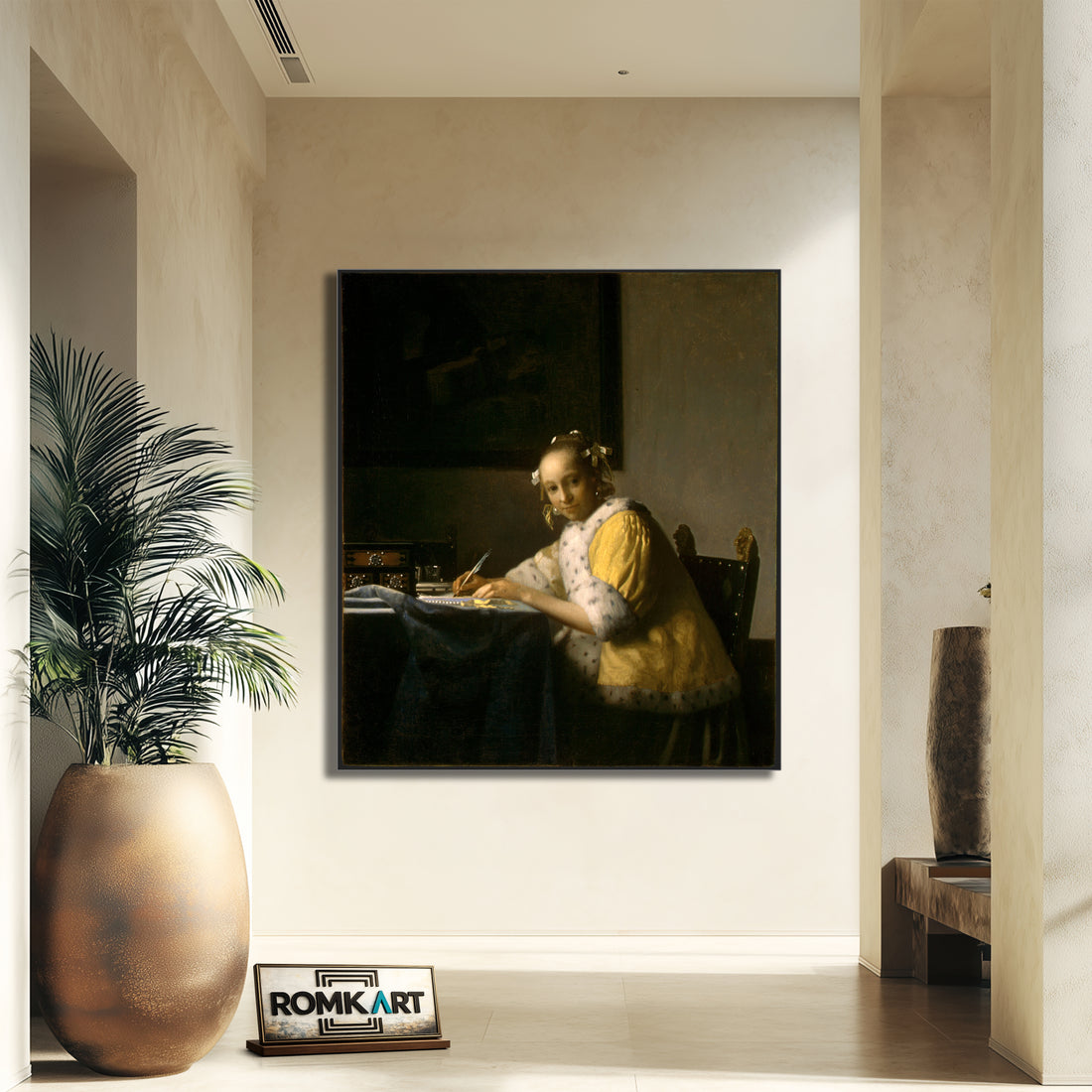 Johannes Vermeer A Lady Writing A Letter 1665-1666 – Reproduction