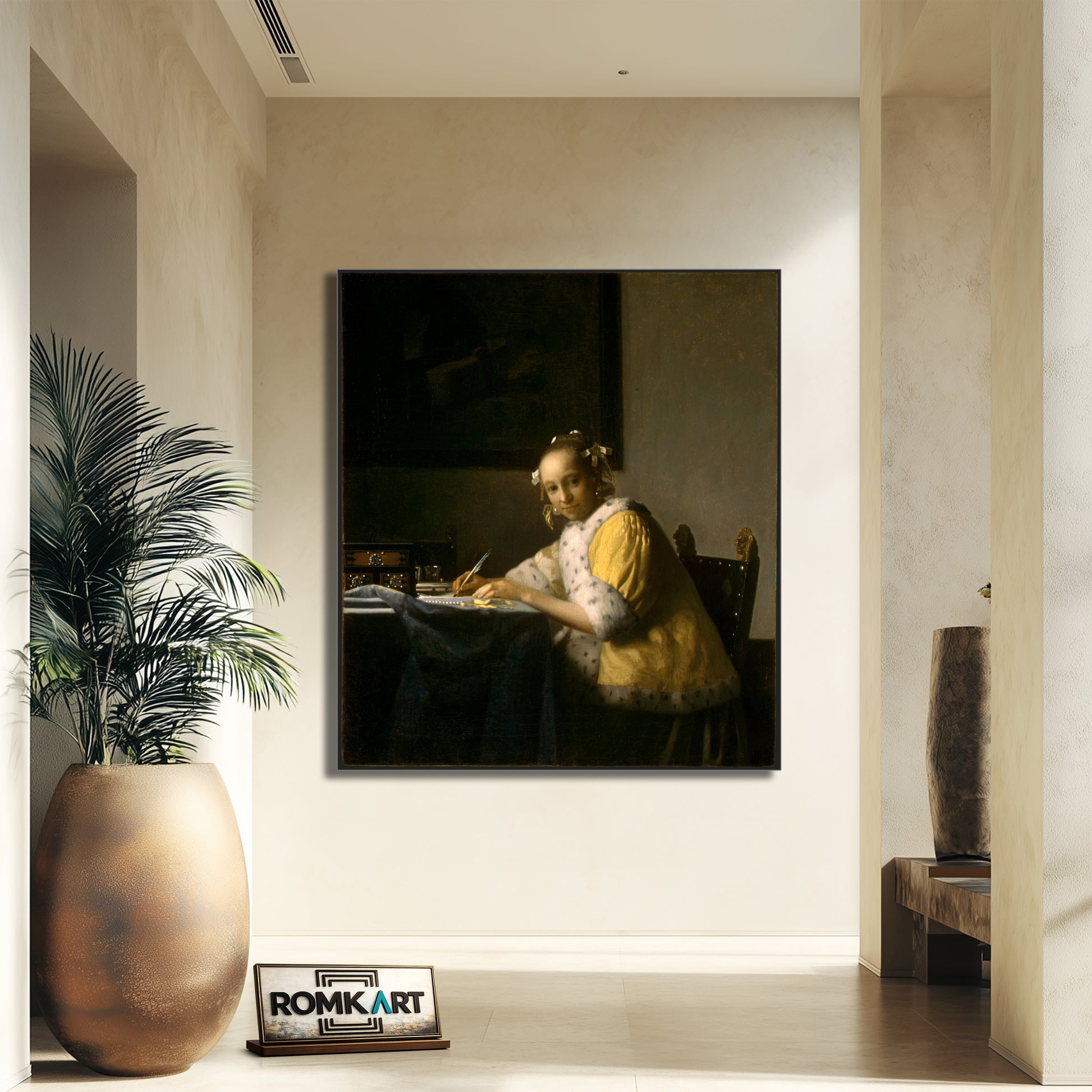 Johannes Vermeer A Lady Writing A Letter 1665-1666 – Reproduction