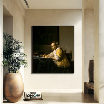 Johannes Vermeer A Lady Writing A Letter 1665-1666 – Reproduction