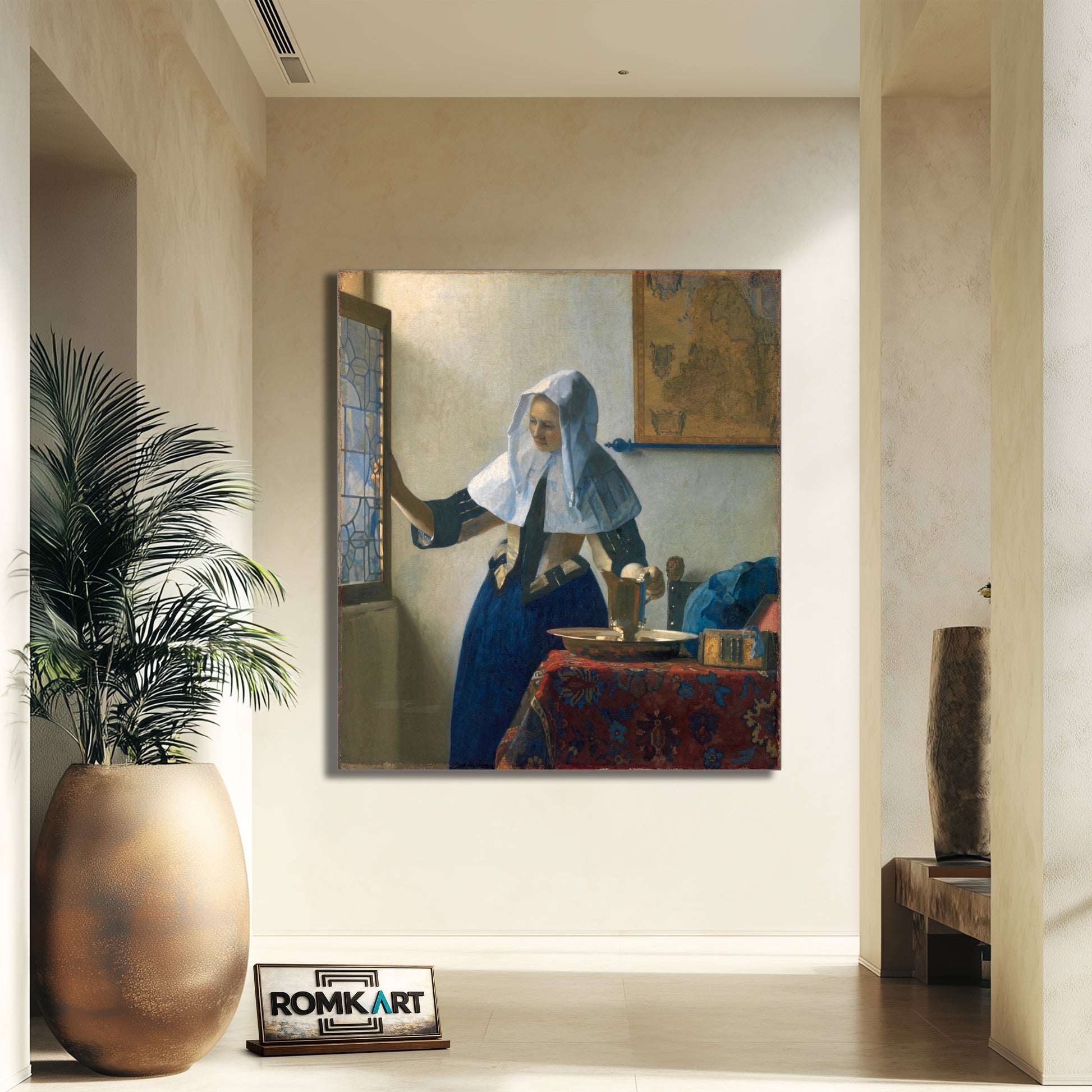Johannes Vermeer Young Woman With A Water Pitcher 1660-1662 – Reproduction