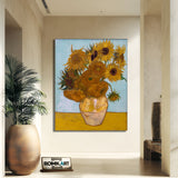 Vincent Van Gogh Still Life Vase With Twelve Sunflowers 1888 – Reproduction