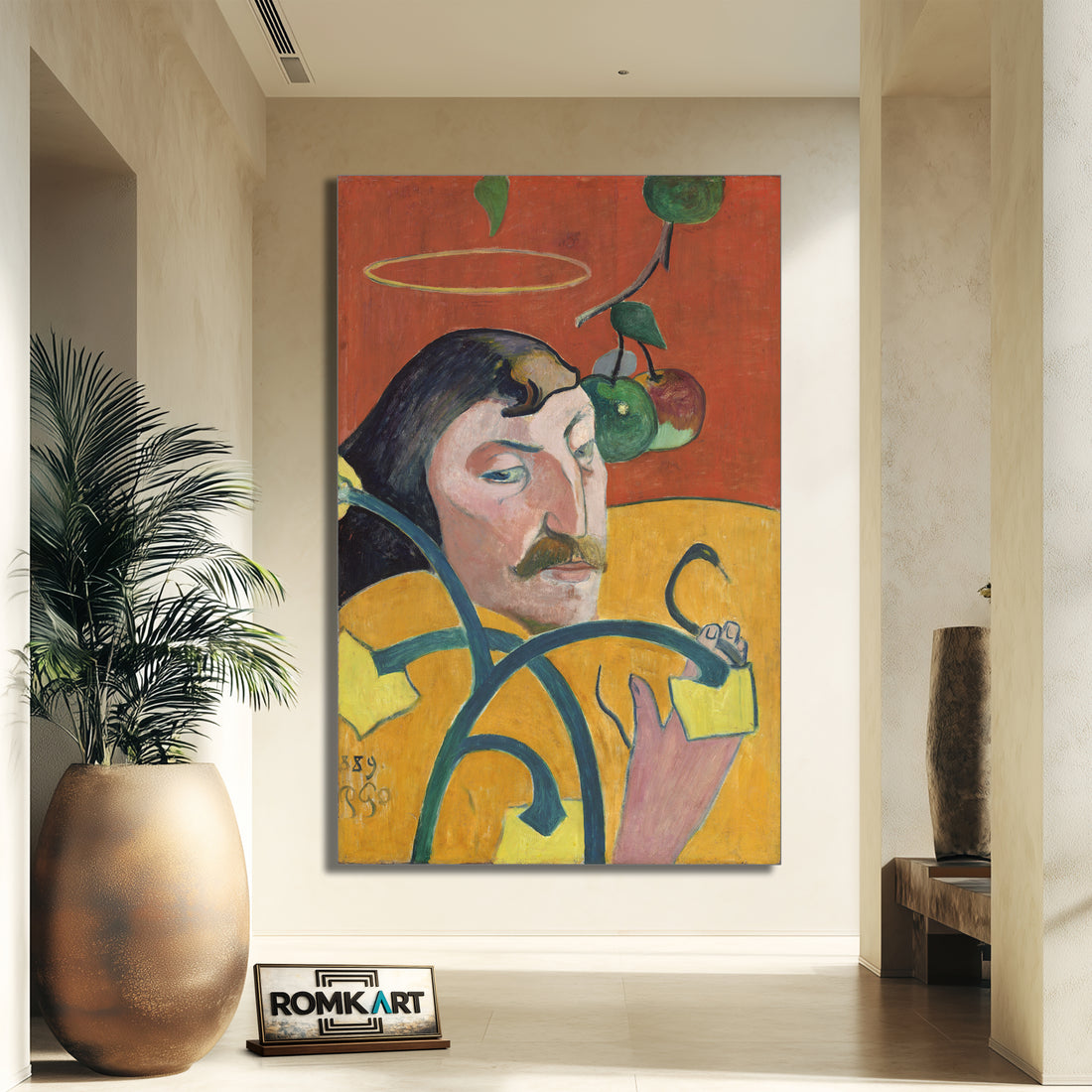 Paul Gauguin Self-portrait With Halo And Snake 1889 – Reproduction