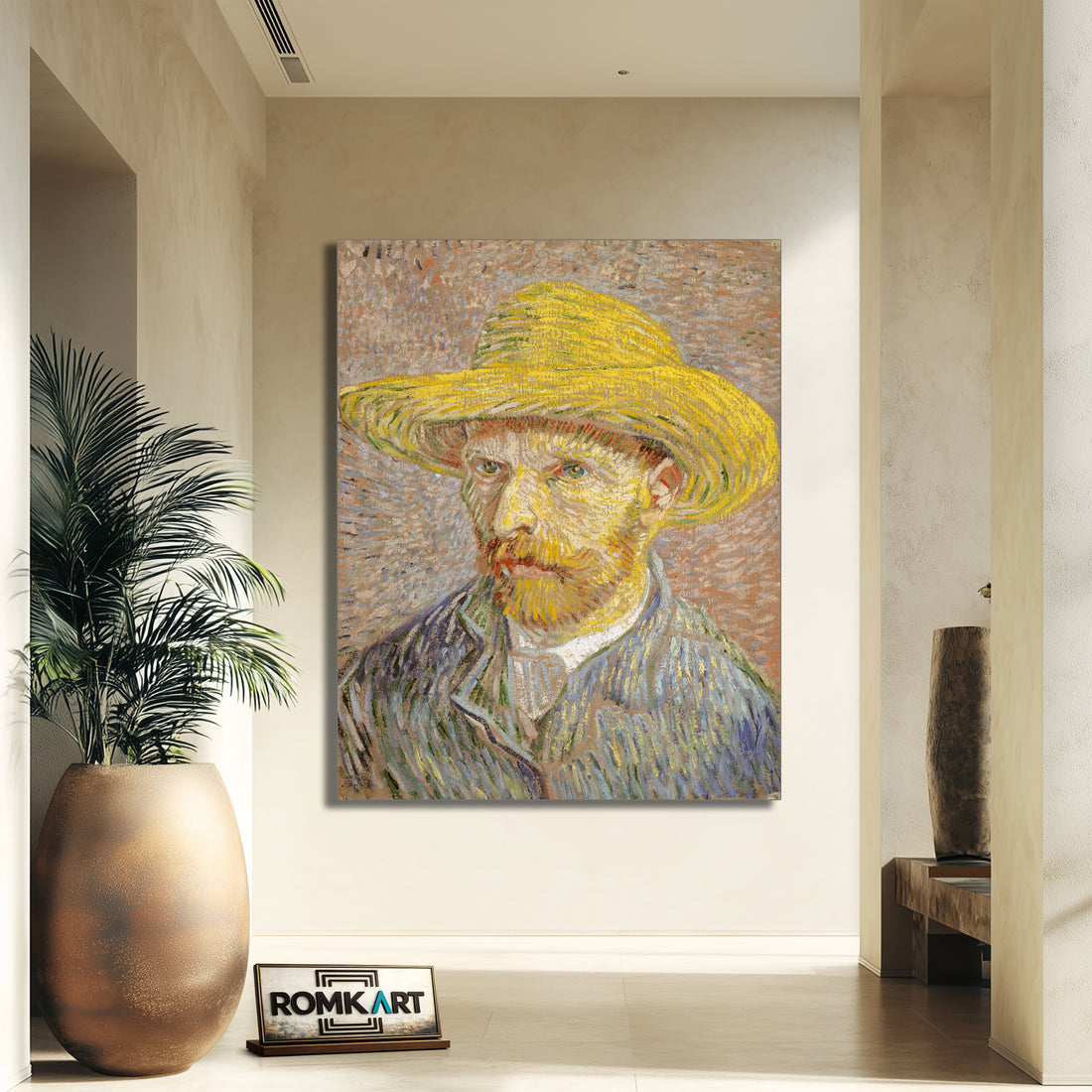 Vincent Van Gogh Self Portrait With A Straw Hat 1887 – Reproduction
