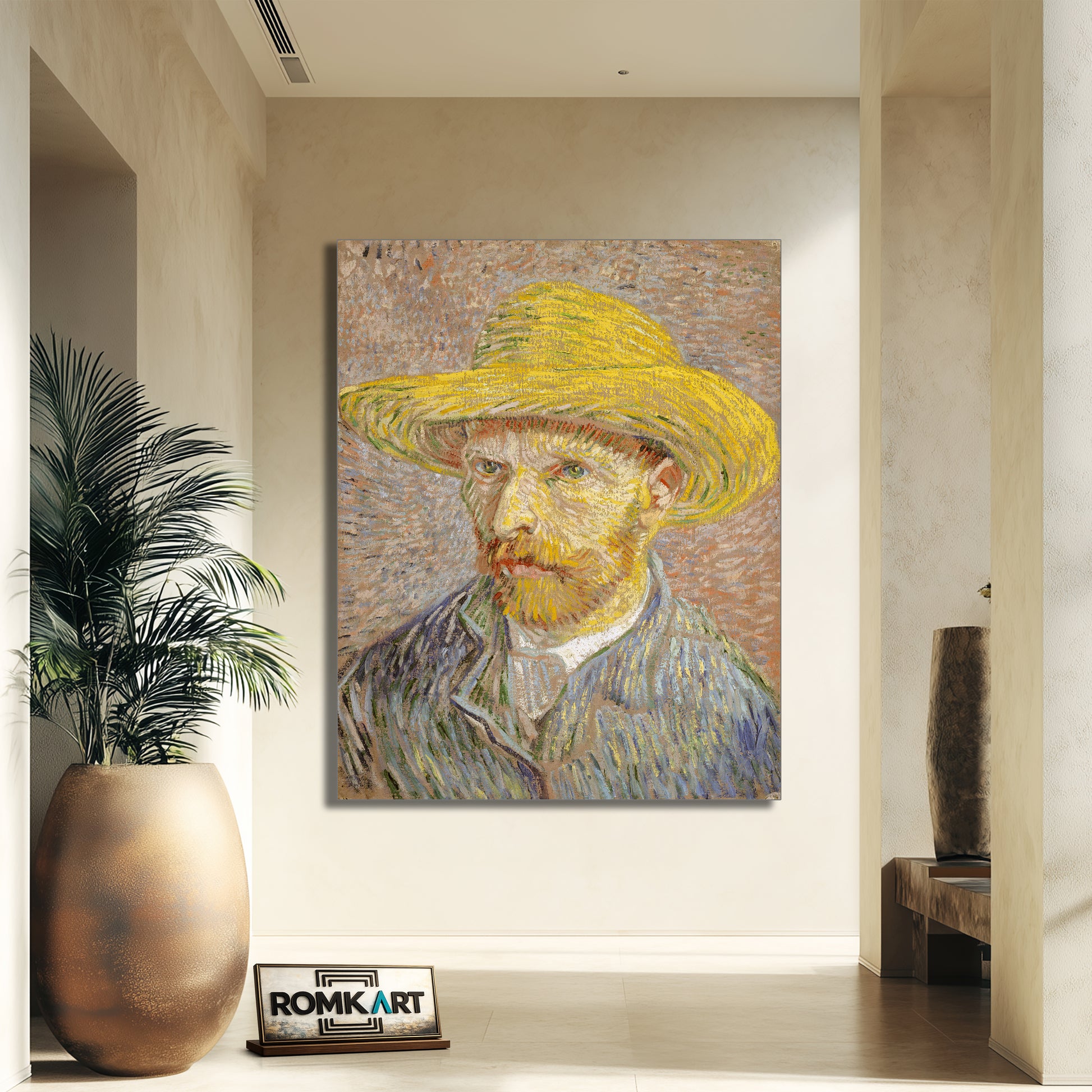 Vincent Van Gogh Self Portrait With A Straw Hat 1887 – Reproduction