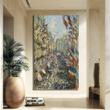 Claude Monet The Rue Montorgueil In Paris Celebration Of June 30 1878 – Reproduction