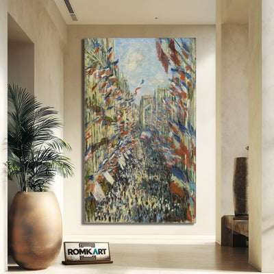 Claude Monet The Rue Montorgueil In Paris Celebration Of June 30 1878 – Reproduction