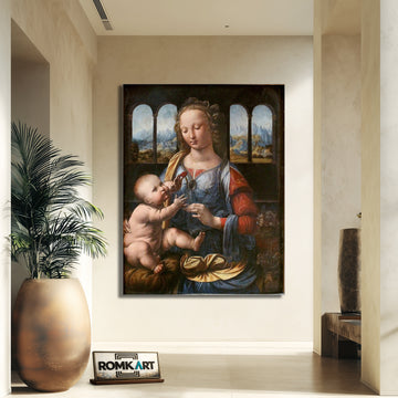 Leonardo Da Vinci Madonna Of The Carnation Alte Pinakothek – Reproduction