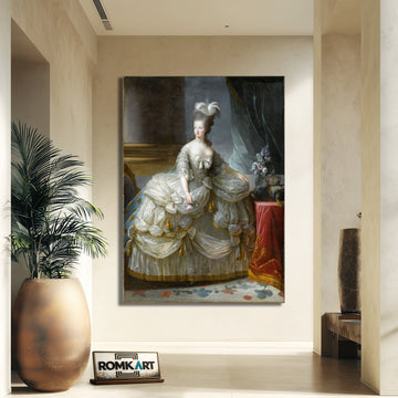 Elisabeth Vigee Le Brun Marie Antoinette In Court Dress 1787 – Reproduction