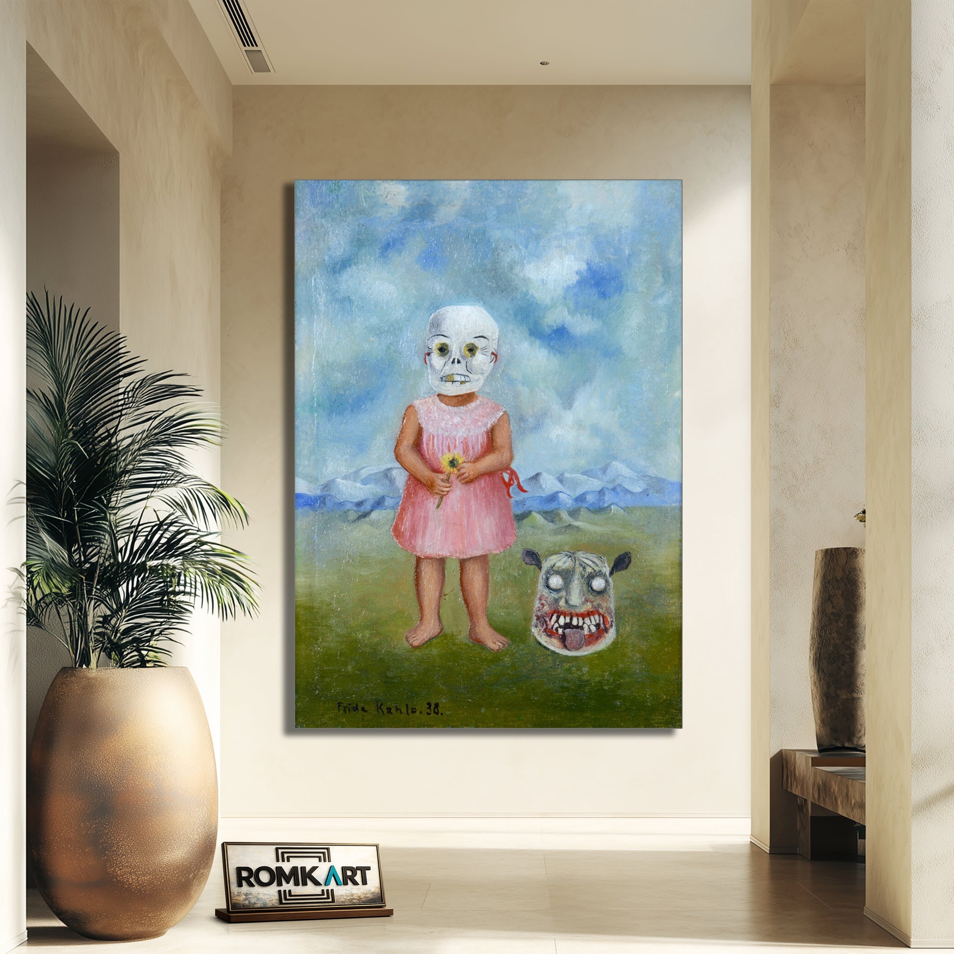 Frida Kahlo Girl With Death Mask 1938 – Reproduction