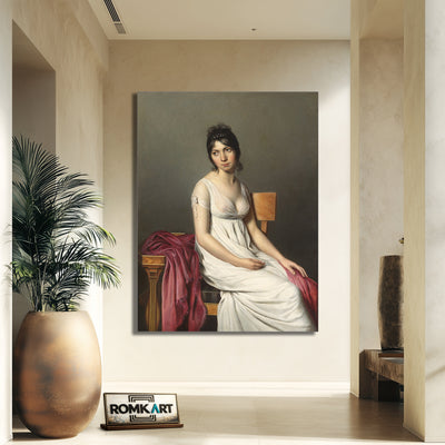 Jacques-louis David Portrait Of A Young Woman In White 1798 – Reproduction