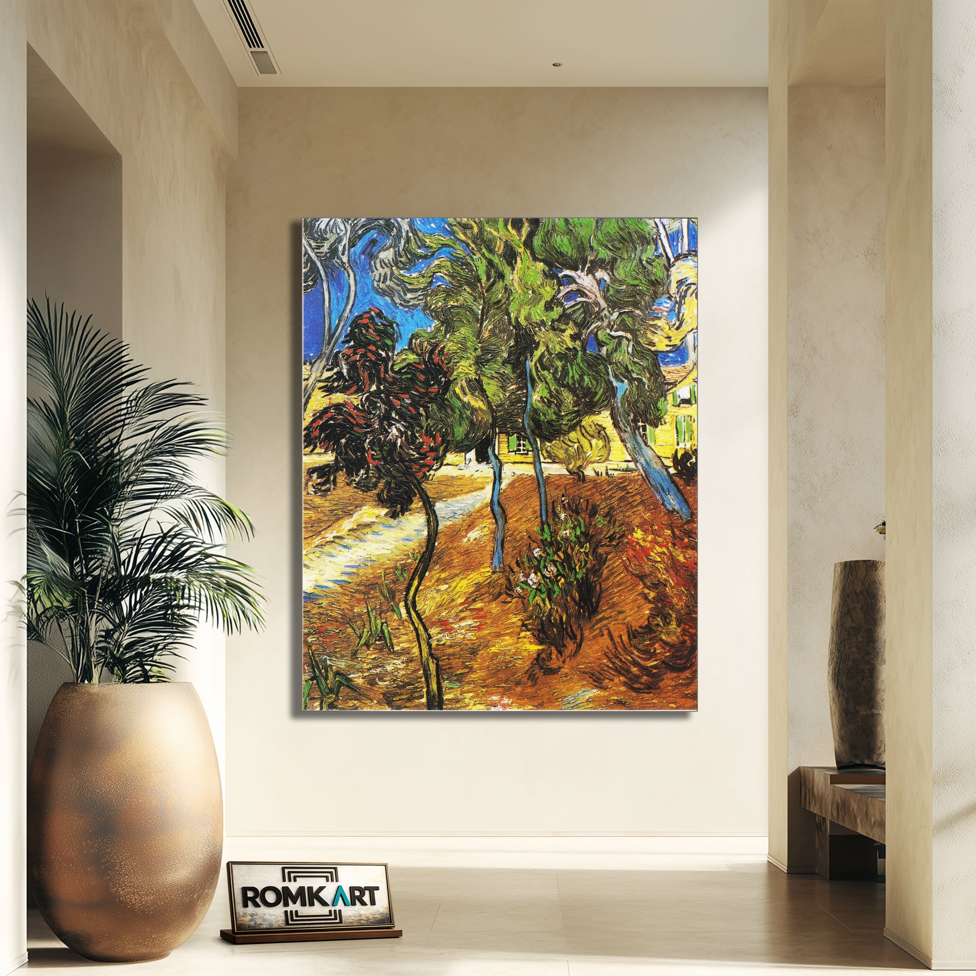Vincent Van Gogh Trees In The Garden Of Saint Paul Hospital – Reproduction