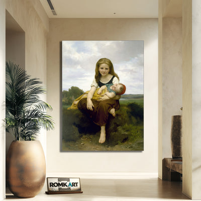 William Adolphe Bouguereau The Elder Sister 1869 – Reproduction