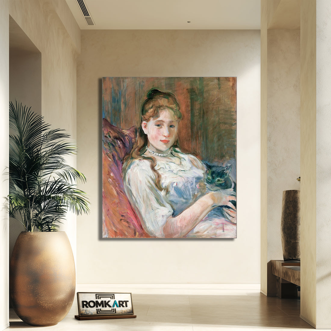 Berthe Morisot A Young Girl With Cat 1892 – Reproduction