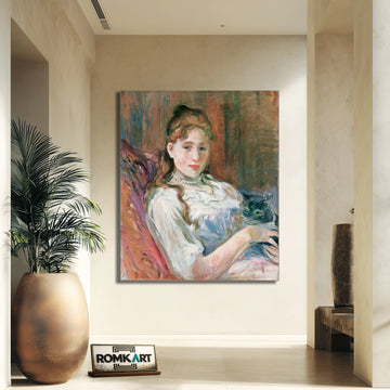 Berthe Morisot A Young Girl With Cat 1892 – Reproduction