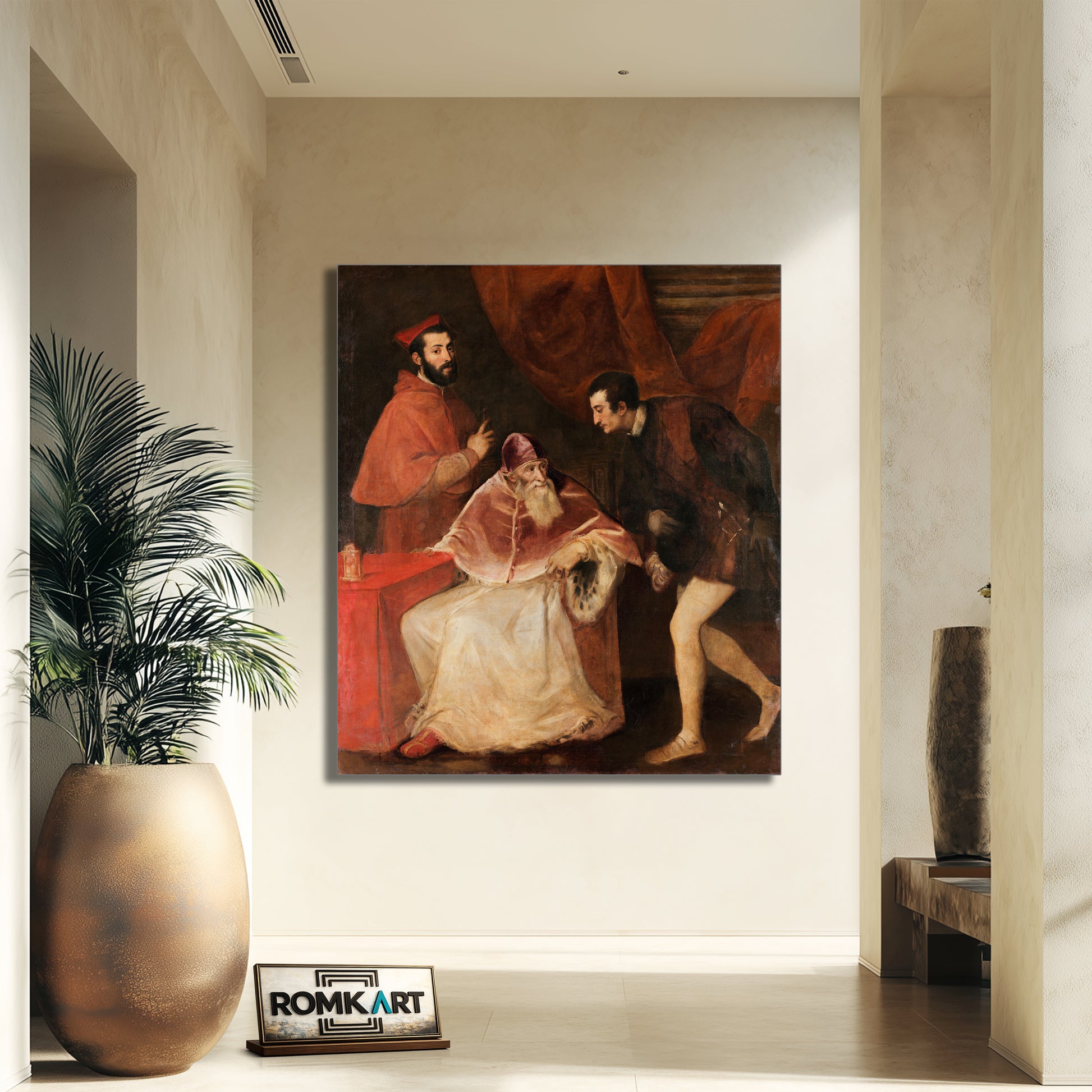 Titian Pope Paul Iii With His Grandsons 1545 - 1546 – Reproduction