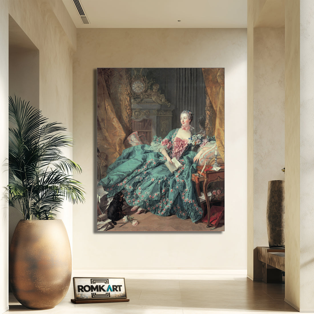 Francois Boucher Portrait Of The Marquise De Pompadour 1756 – Reproduction
