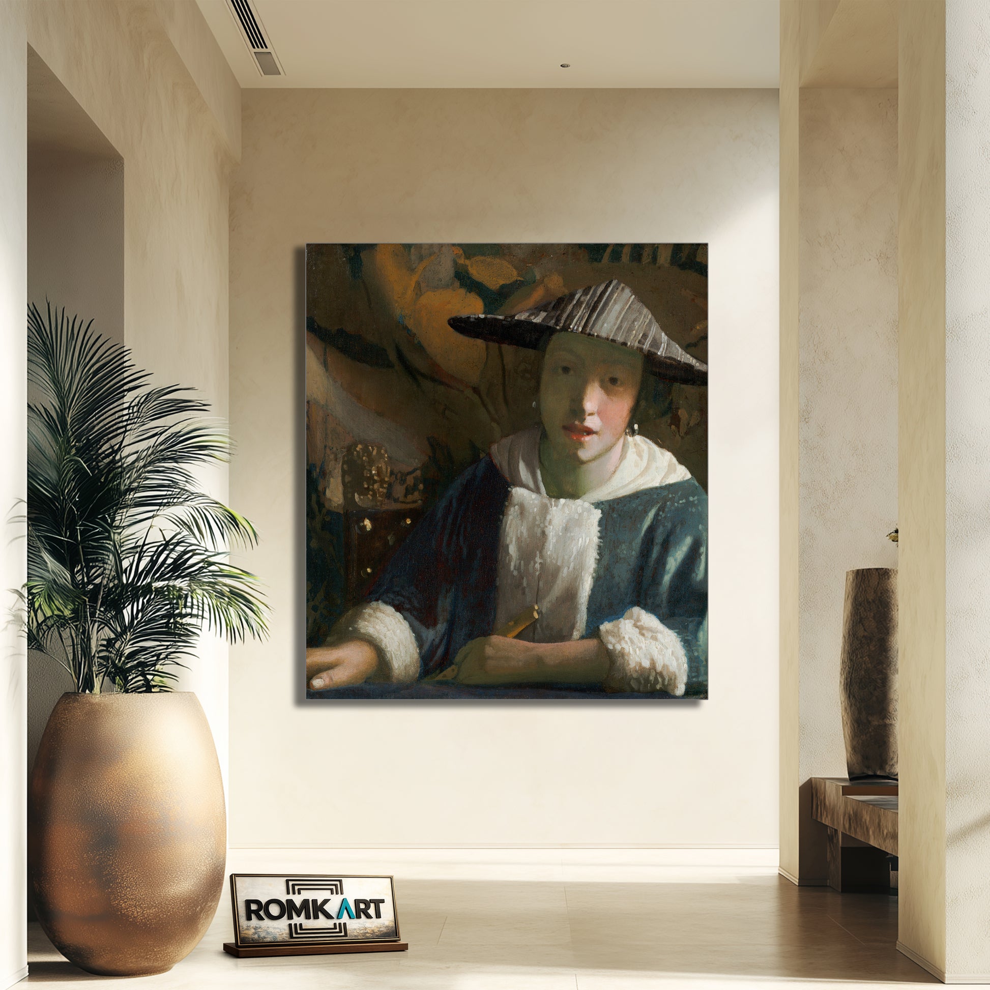 Johannes Vermeer Girl With A Flute 1666 – Reproduction