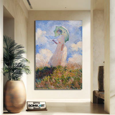 Claude Monet Woman With A Parasol Facing Left 1886 – Reproduction