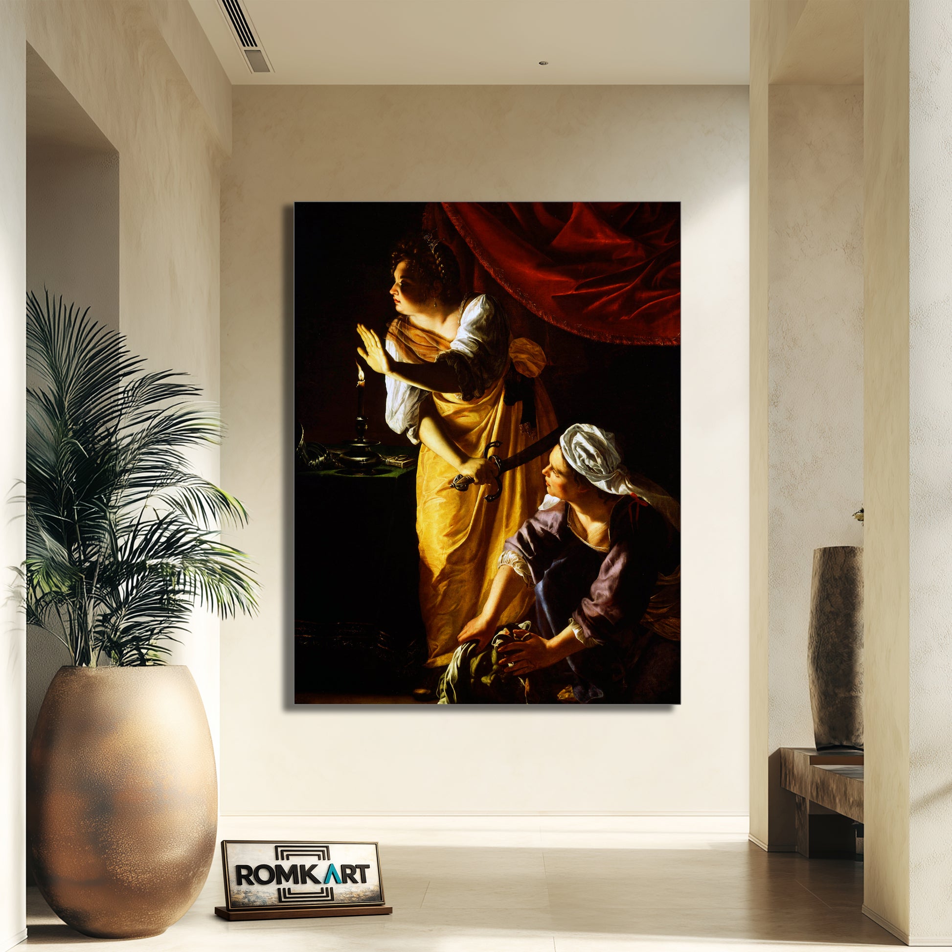Artemisia Gentileschi Judith And Maidservant With Head Of Holofernes – Reproduction