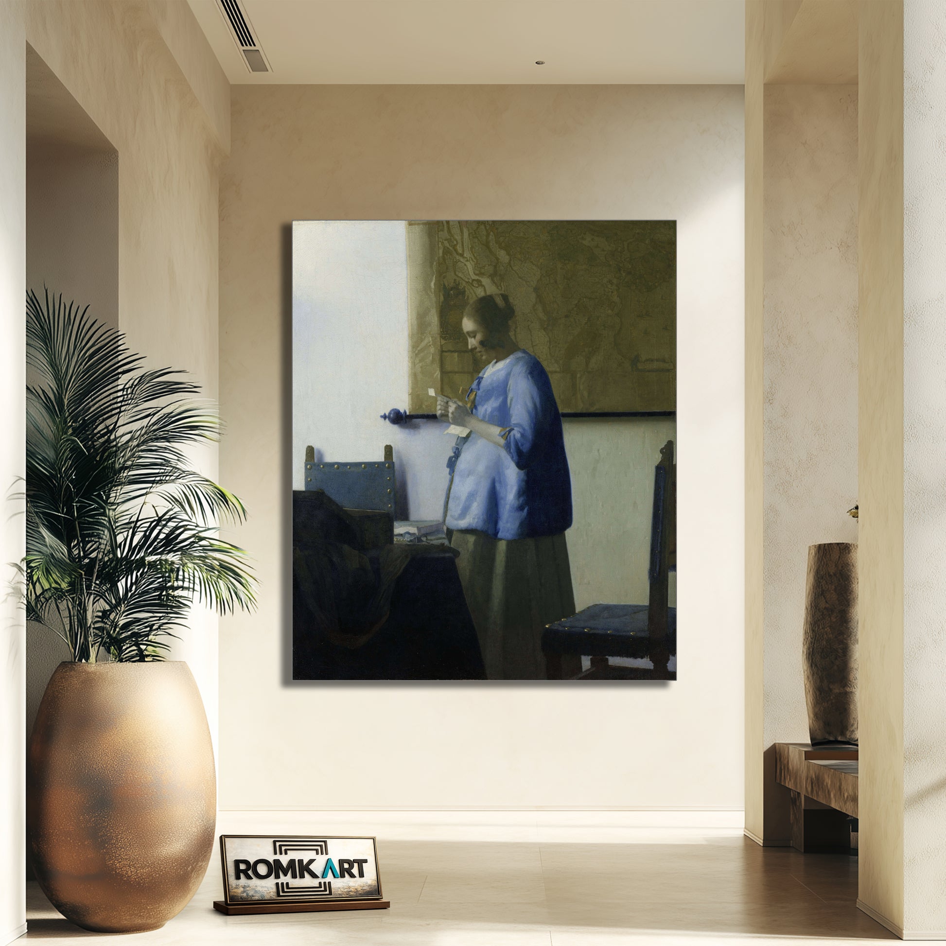 Johannes Vermeer Woman Reading A Letter 1663 – Reproduction