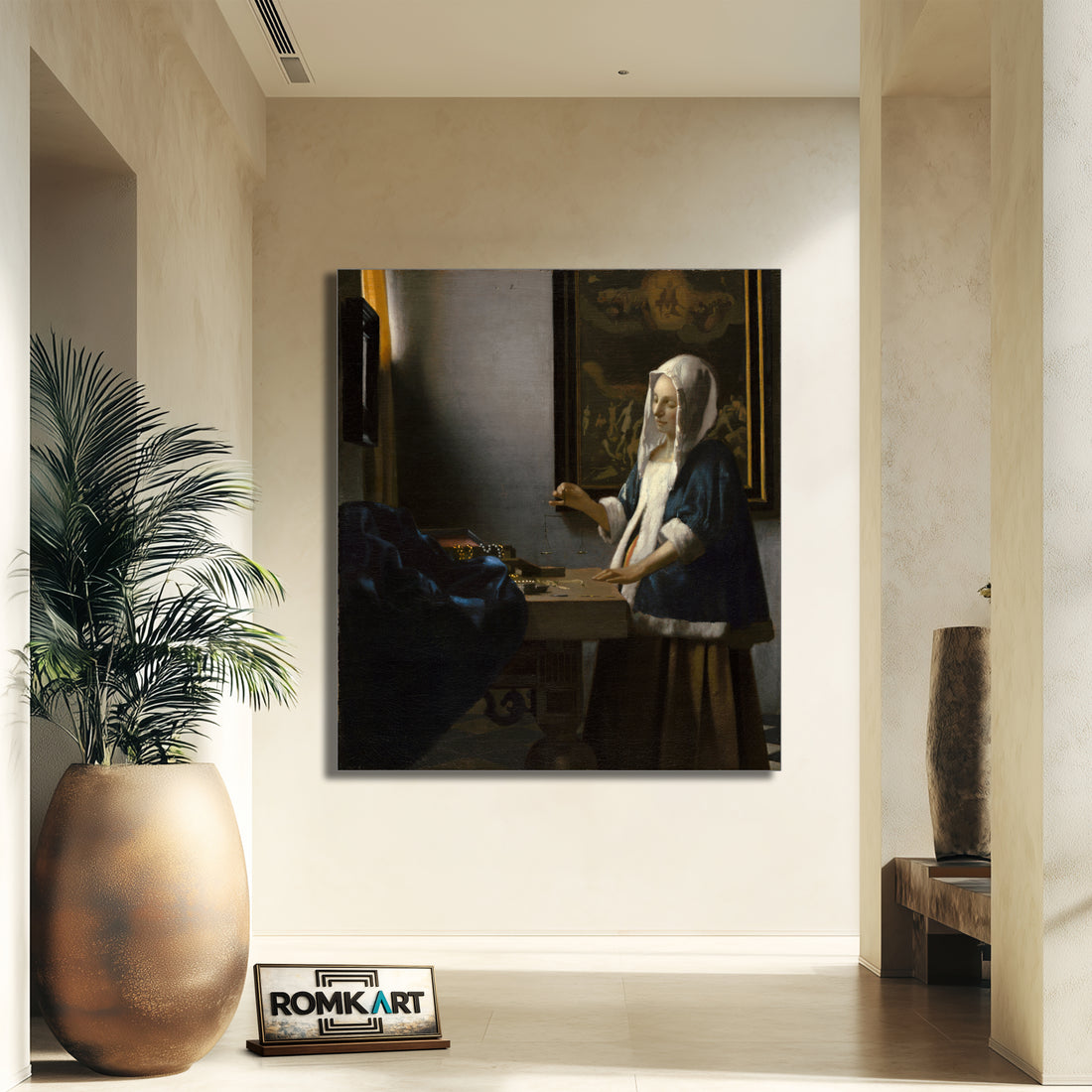 Johannes Vermeer Woman Holding A Balance 1664 – Reproduction