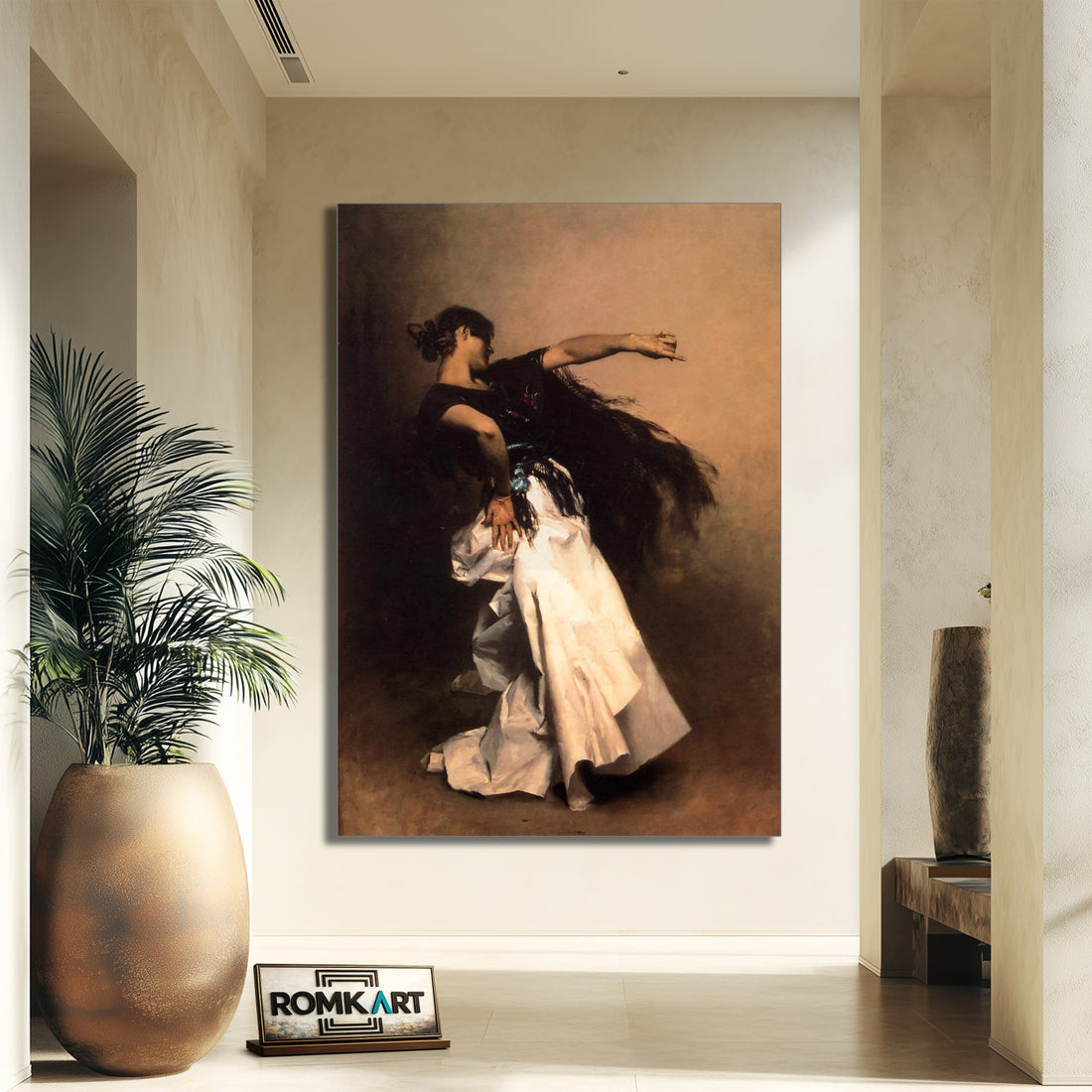 John Singer Sargent Spanish Dancer 1879-1882 A Preparatory Oil Study For El Jaleo – Reproduction