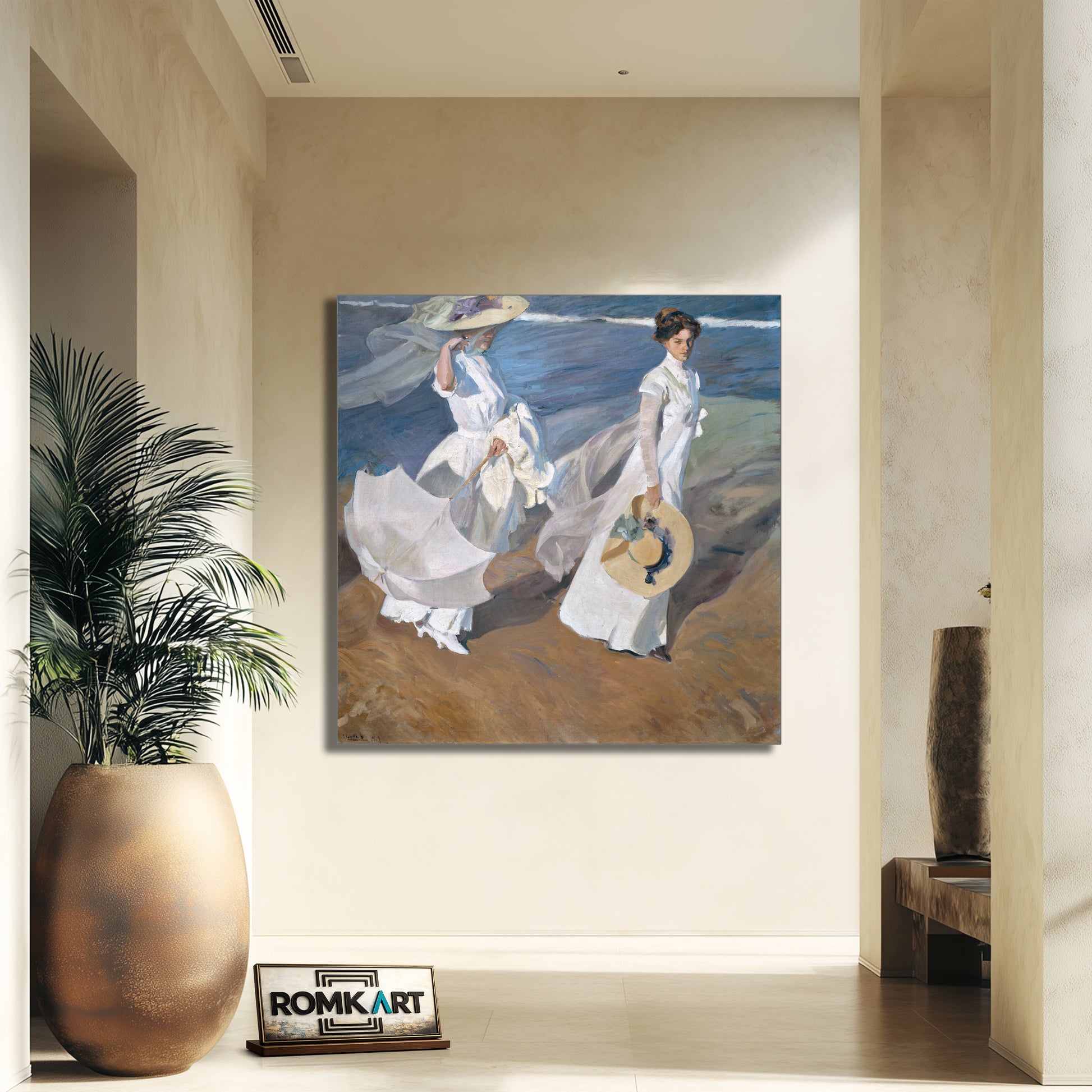 Joaquin Sorolla Strolling Along The Seashore 1909 – Reproduction