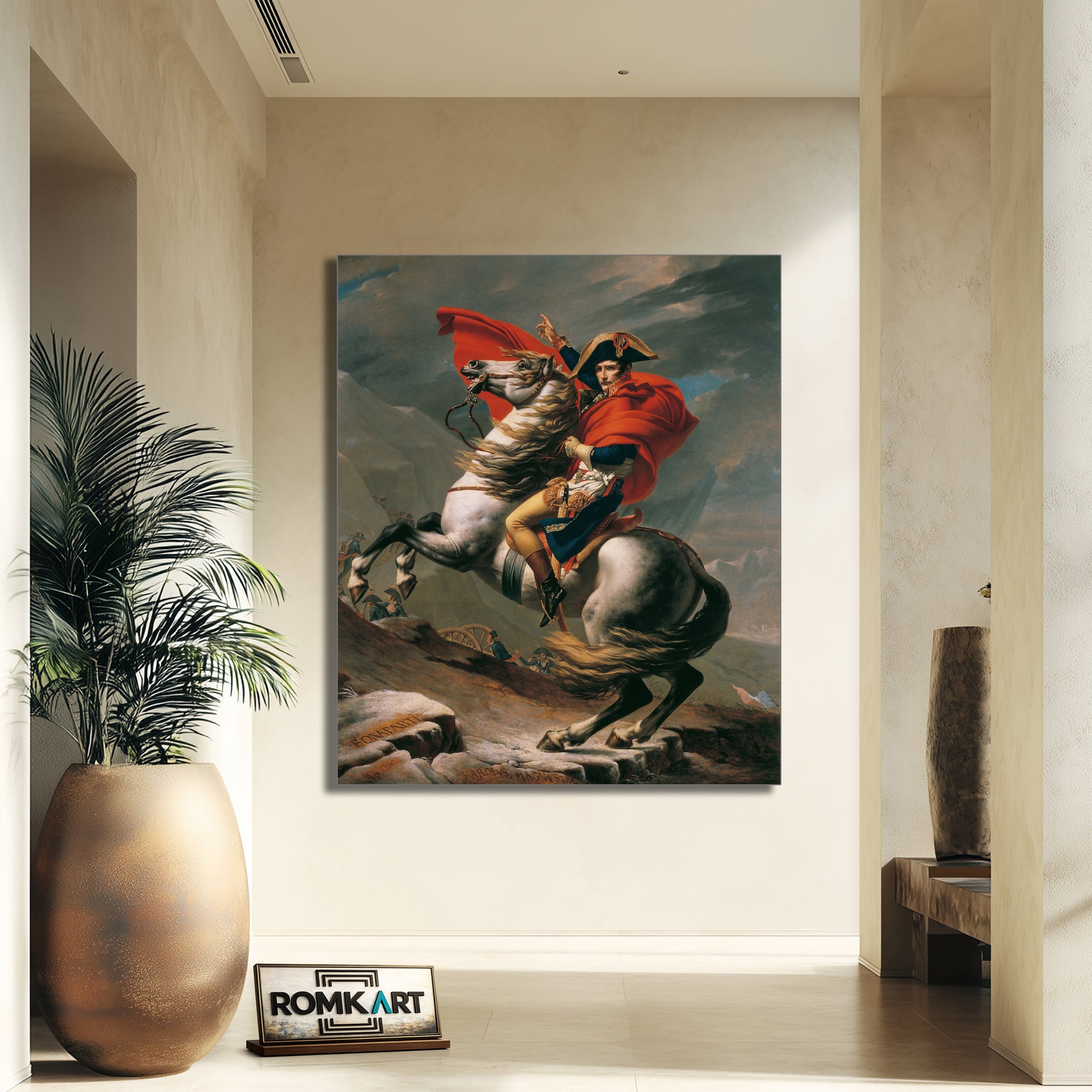 Jacques-louis David Napoleon Crossing The Alps 1801 – Reproduction