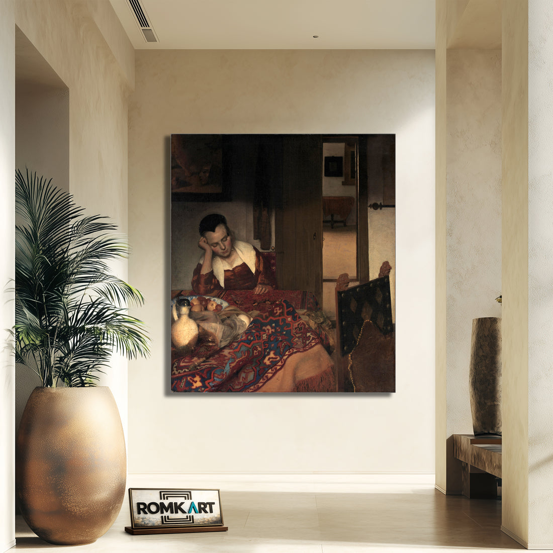 Johannes Vermeer A Girl Asleep 1657 – Reproduction