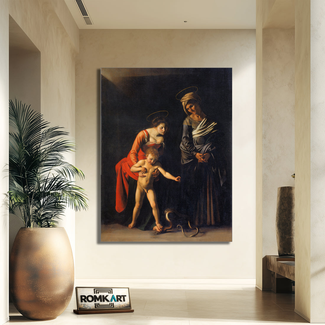 Caravaggio Madonna And Child With St Anne 1605-1606 – Reproduction