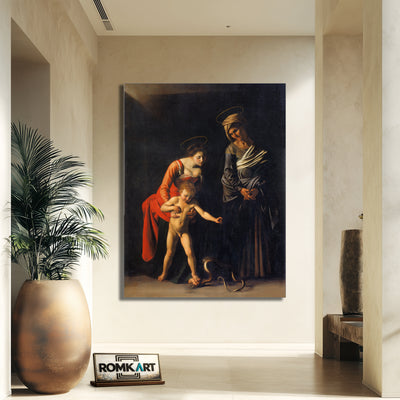 Caravaggio Madonna And Child With St Anne 1605-1606 – Reproduction