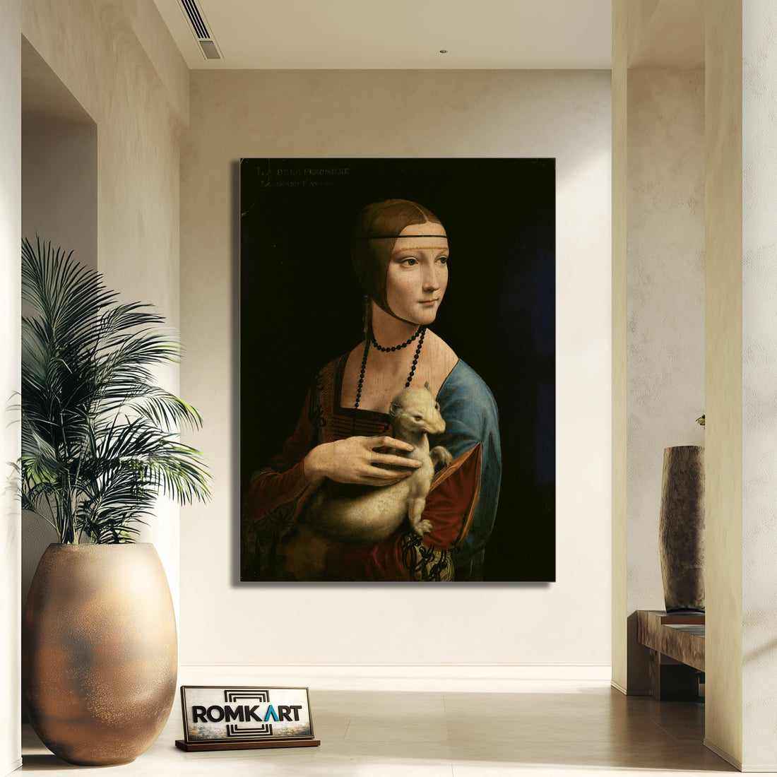 Leonardo Da Vinci Lady With An Ermine 1490 Or Portrait Of Cecilia Gallerani – Reproduction