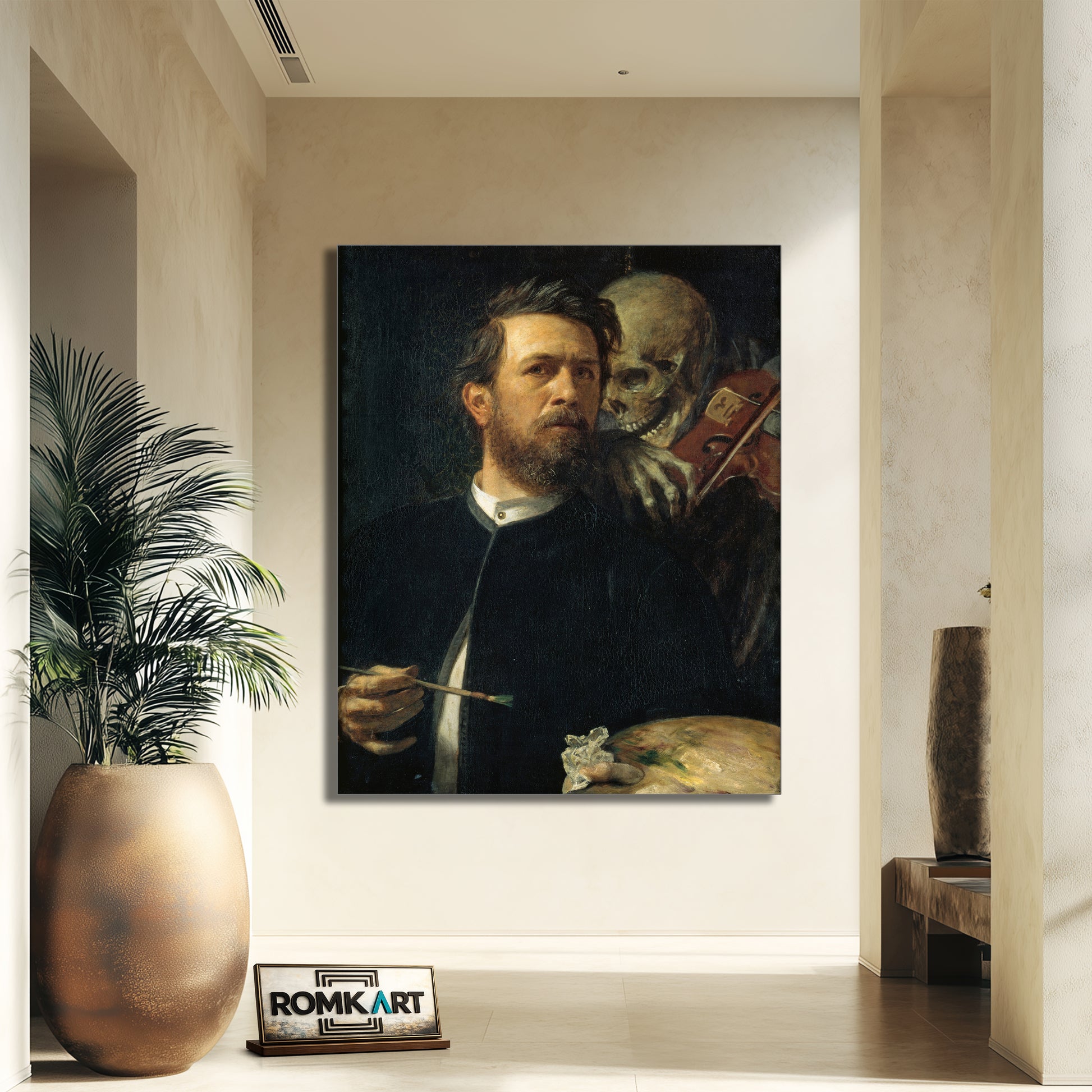 Arnold Bocklin Self-portrait With Death Playing The Fiddle 1872 – Reproduction