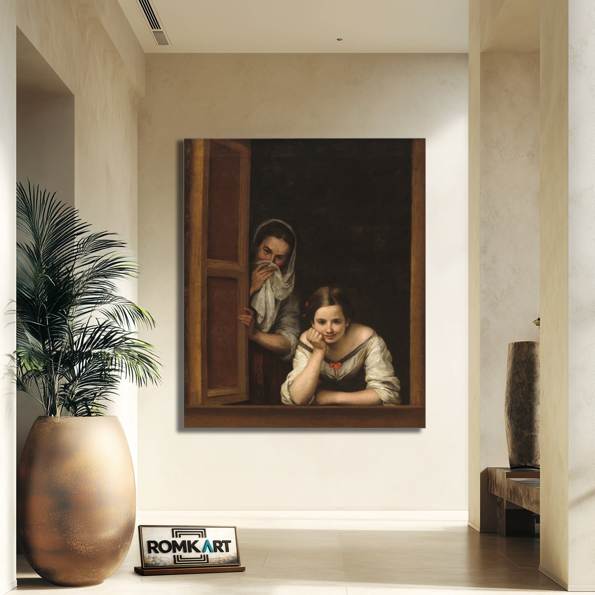 Bartolom Esteban Murillo Two Women At A Window 1665-1675 – Reproduction
