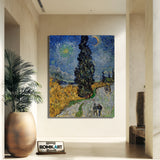 Vincent Van Gogh Country Road In Provence By Night 1890 – Reproduction