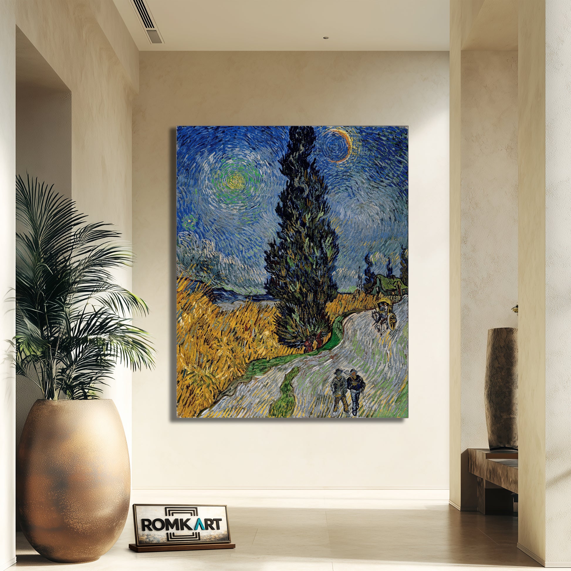 Vincent Van Gogh Country Road In Provence By Night 1890 – Reproduction