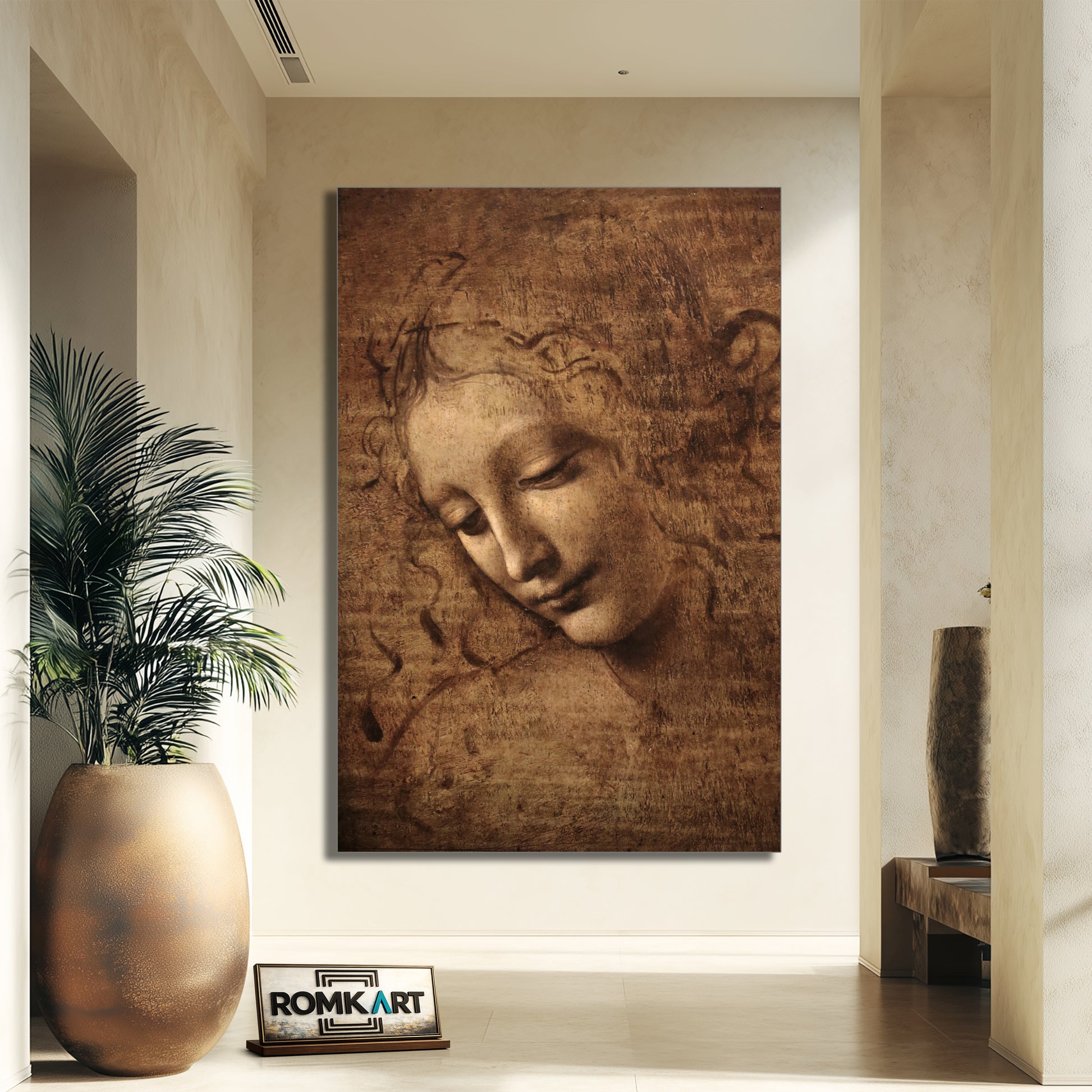 Leonardo Da Vinci La Scapigliata Head Of A Young Woman With Tousled Hair – Reproduction