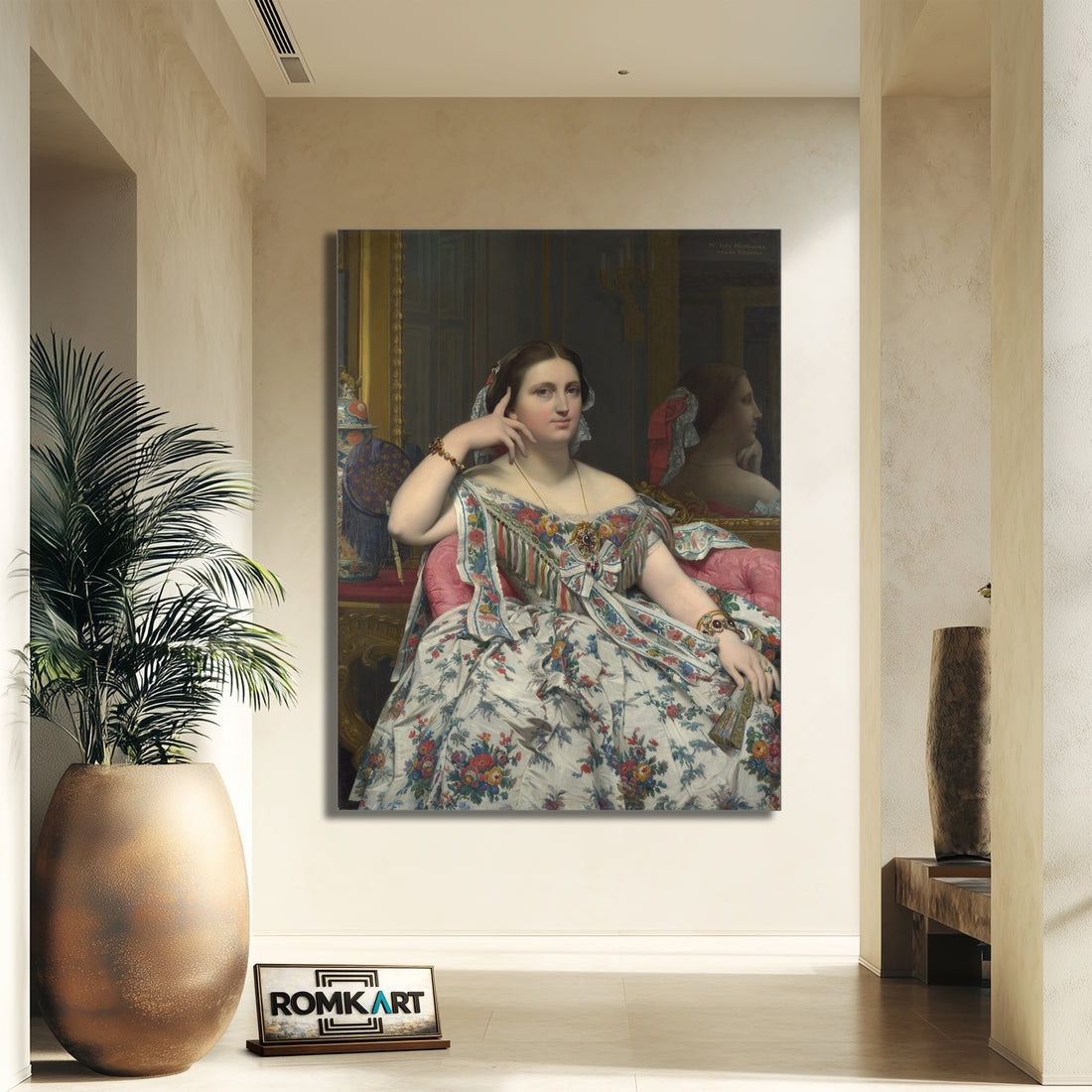 Jean Auguste Dominique Ingres Portrait Of Madame Moitessier 1856 – Reproduction