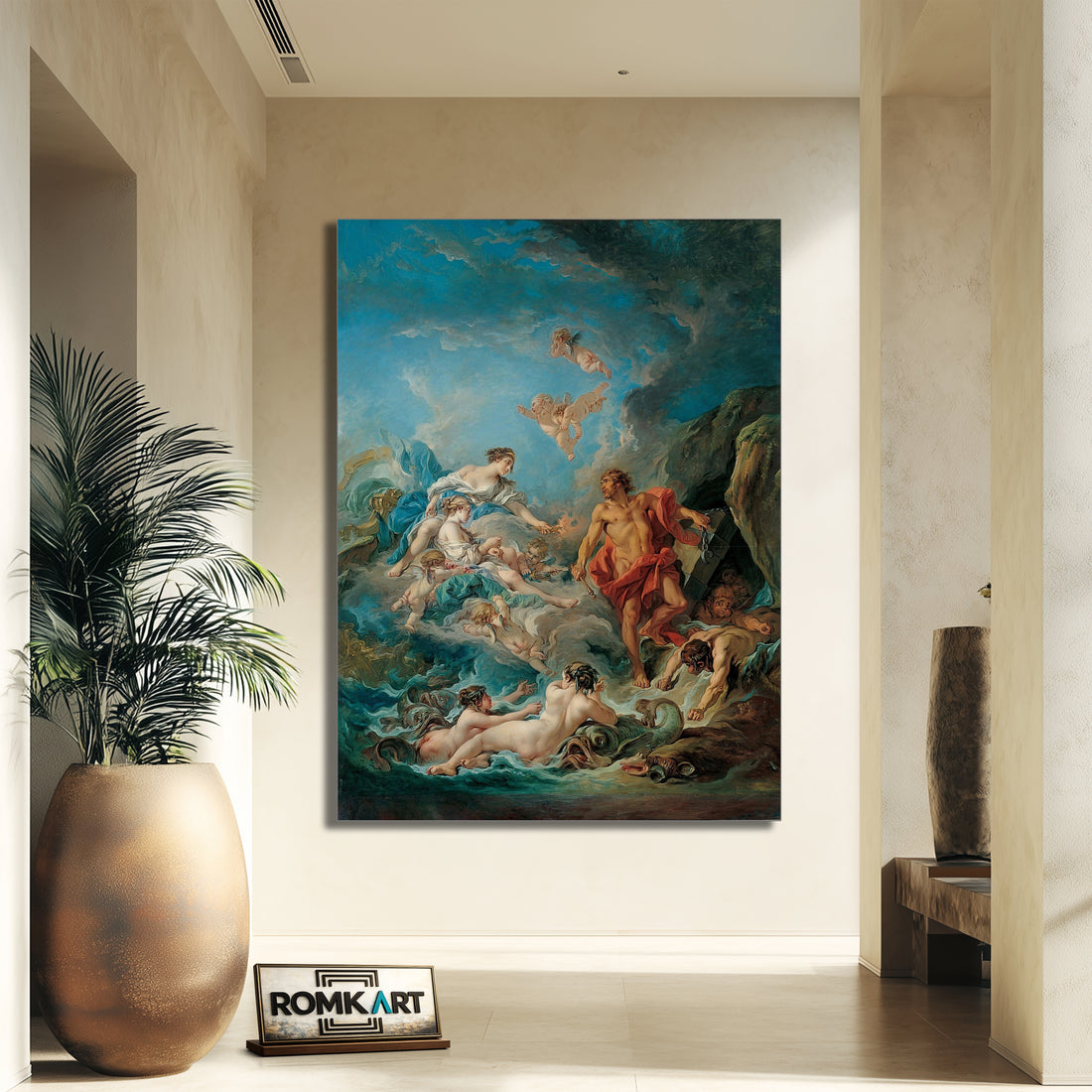 Francois Boucher Juno Asking Aeolus To Release The Winds – Reproduction