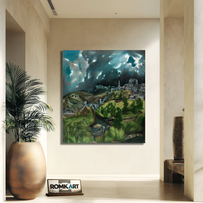 El Greco View Of Toledo 1599 – Reproduction