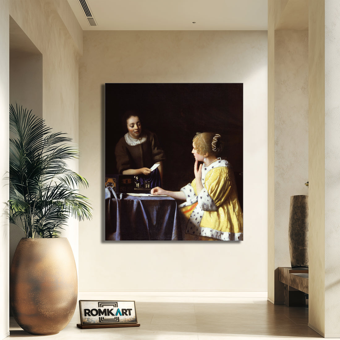 Johannes Vermeer Mistress And Maid 1667 – Reproduction