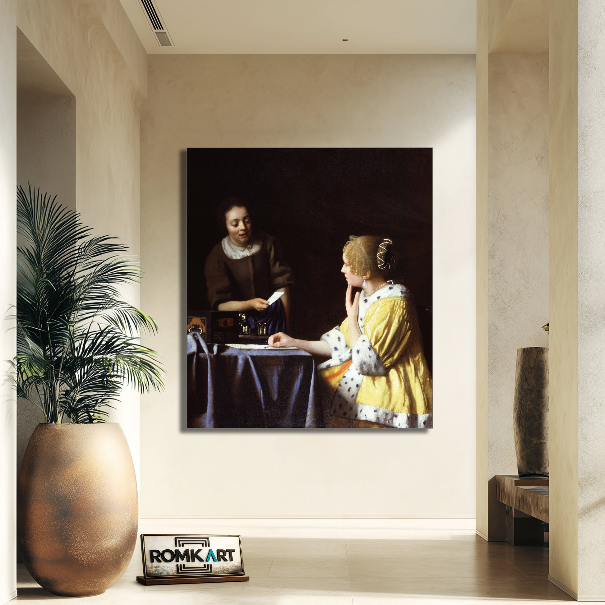 Johannes Vermeer Mistress And Maid 1667 – Reproduction
