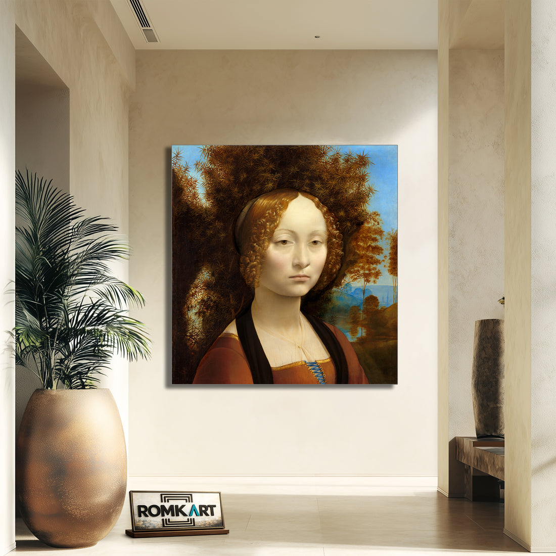 Leonardo Da Vinci Portrait Of Ginevra Benci 15th-century – Reproduction