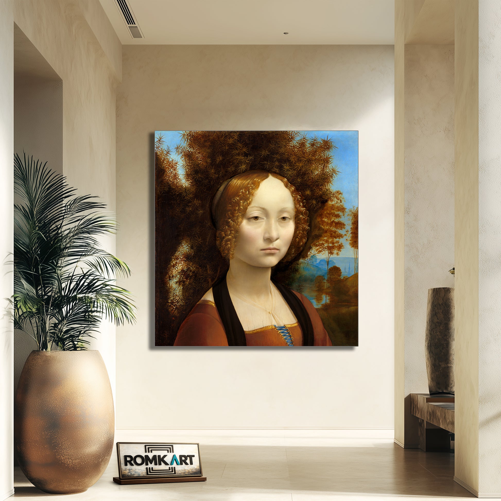 Leonardo Da Vinci Portrait Of Ginevra Benci 15th-century – Reproduction
