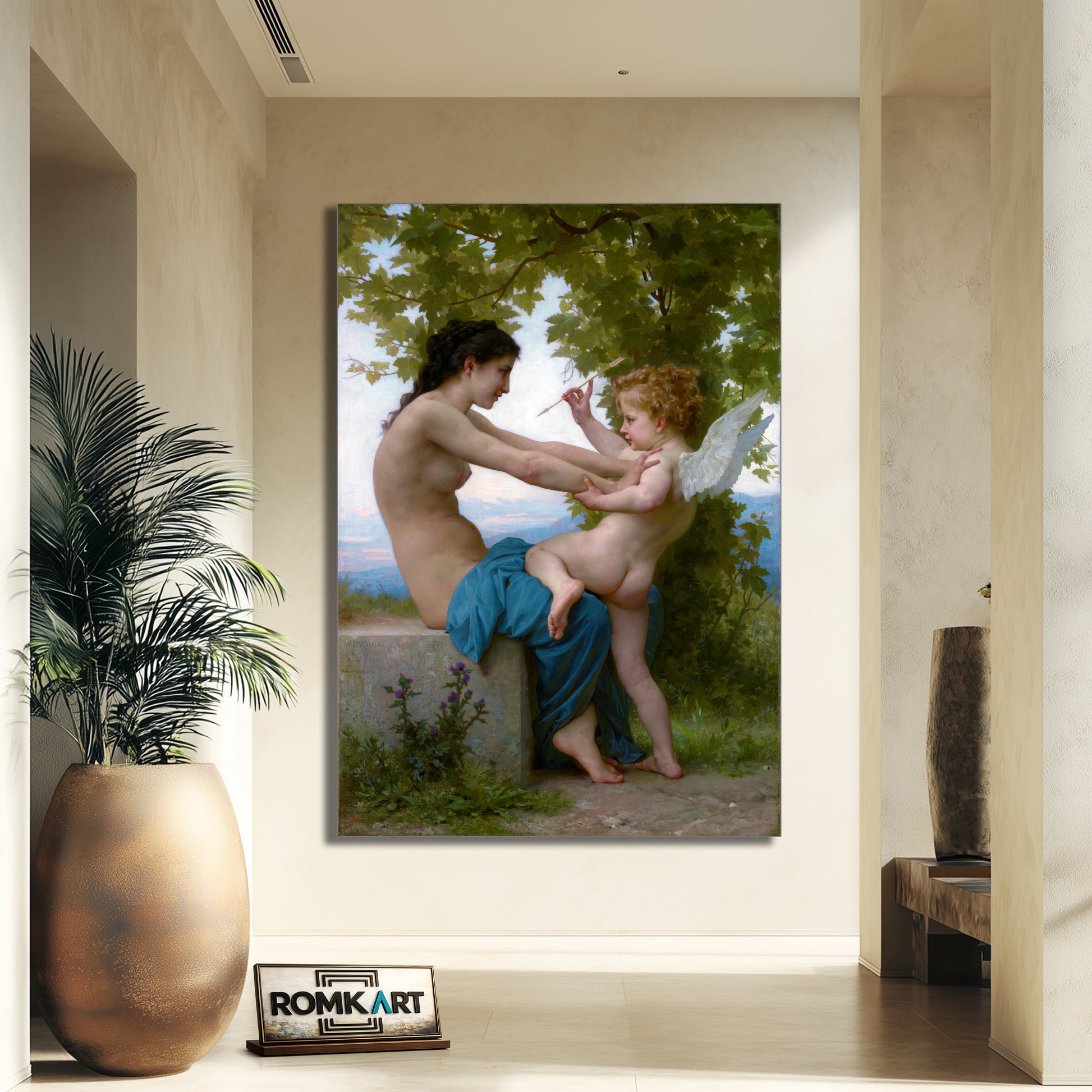 William Adolphe Bouguereau A Young Girl Defending Herself Against Eros 1880 – Reproduction